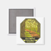 オリンピックナショナルパークホアレインフォレストワシントン マグネット (正面/裏面)