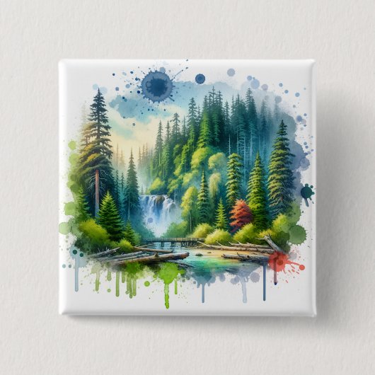 オリンピックナショナルパークホテル熱帯雨林 缶バッジ (正面)