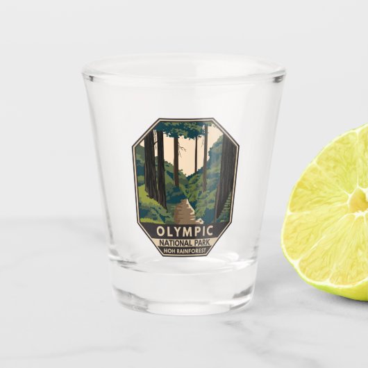オリンピックナショナルパークホーレインフォレストヴィンテージ ショットグラス (正面)