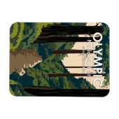 オリンピックナショナルパークホーレインフォレストヴィンテージ マグネット (横)