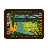 オリンピックナショナルパークホー雨林動揺して マグネット (横)