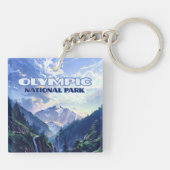オリンピックナショナルパークワシントンマウンテンズヴィンテージ キーホルダー (裏面)