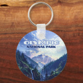 オリンピックナショナルパークワシントンマウンテンズヴィンテージ キーホルダー (正面)