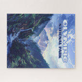 オリンピックナショナルパークワシントンマウンテンズヴィンテージ ジグソーパズル (横)