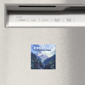 オリンピックナショナルパークワシントンマウンテンズヴィンテージ マグネット (インサイチュ (食洗機))