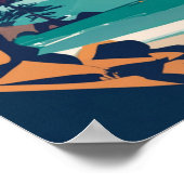 オリンピックナショナルパークワシントンロッキービーチ ポスター (角)