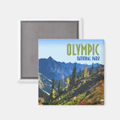 オリンピックナショナルパークワシントン州ヴィンテージ マグネット (正面/裏面)