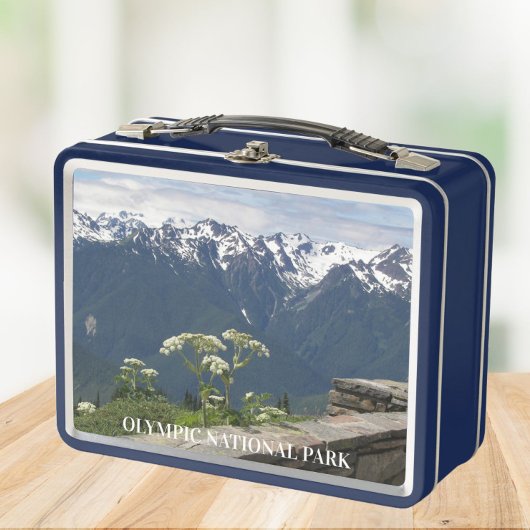 オリンピックナショナルパーク山景色 メタルランチボックス