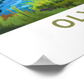 オリンピックナショナルパーク旅行プリント ポスター (角)