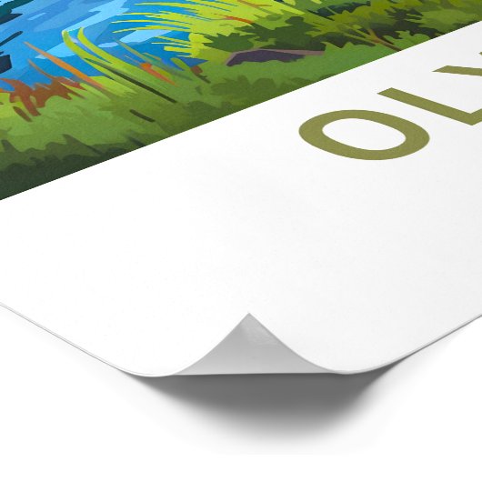 オリンピックナショナルパーク旅行プリント ポスター (角)