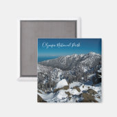 オリンピックナショナルパーク、ハリケーンリッジビュー マグネット (正面/裏面)