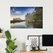 オリンピックナショナルビーチルビーでの夕日 ポスター (ホームオフィス)