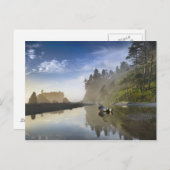 オリンピックナショナルビーチルビーでの夕日 ポストカード (正面/裏面)