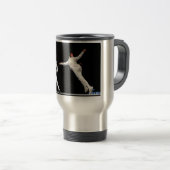 オリンピックフェンシングの突進および回避 トラベルマグ (正面右)