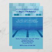 オリンピックプールパーティの招待状 招待状 (正面/裏面)