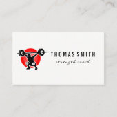 オリンピックリフト |ウェイトトレーニングロゴ 名刺 (正面)