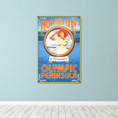 オリンピック半島、ワシントンホップザフェリー キャンバスプリント (インサイチュ (ウッドフロア))