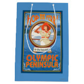 オリンピック半島、WashingtonHopフェリー ミディアムペーパーバッグ (裏面)