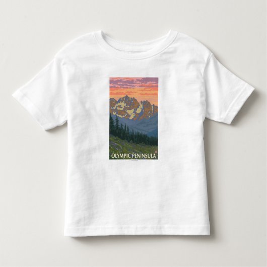 オリンピック半島、WashingtonSpringの花 トドラーTシャツ (正面)