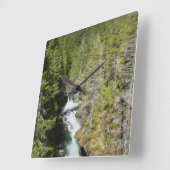 オリンピック国有林の滝 スクエア壁時計 (傾斜)