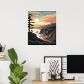 オリンピック国立公園ベクトルイラストレーションポスター ポスター (ホームオフィス)