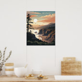 オリンピック国立公園ベクトルイラストレーションポスター ポスター (キッチン)