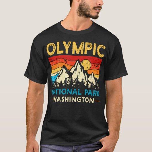 オリンピック国立公園ヴィンテージ Tシャツ (正面)