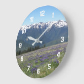 オリンピック国立公園景観 ラージ壁時計 (傾斜)