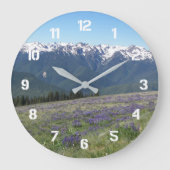 オリンピック国立公園景観 ラージ壁時計 (正面)