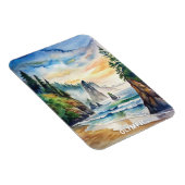 オリンピック国立公園水絵画色 マグネット (右側)