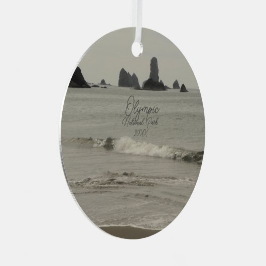 オリンピック国立公園海景の写真 メタルオーナメント (正面右)