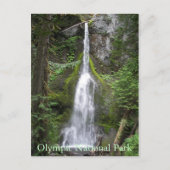 オリンピック国立公園滝旅行写真 ポストカード (正面)