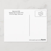 オリンピック国立公園滝旅行写真 ポストカード (裏面)