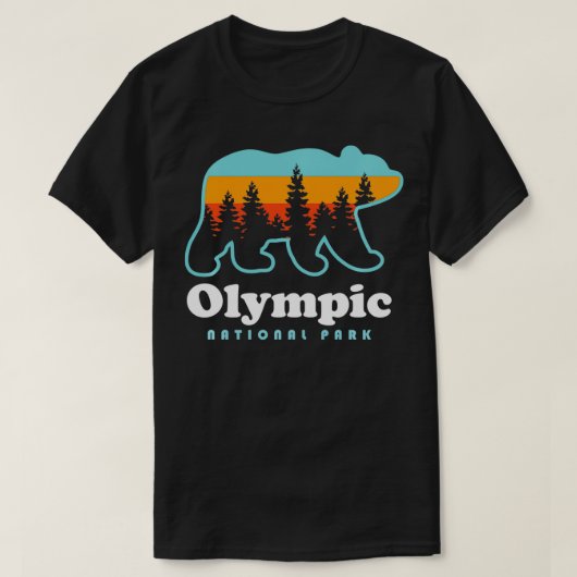 オリンピック国立公園熊オリンピック国立公園 Tシャツ (デザイン正面)