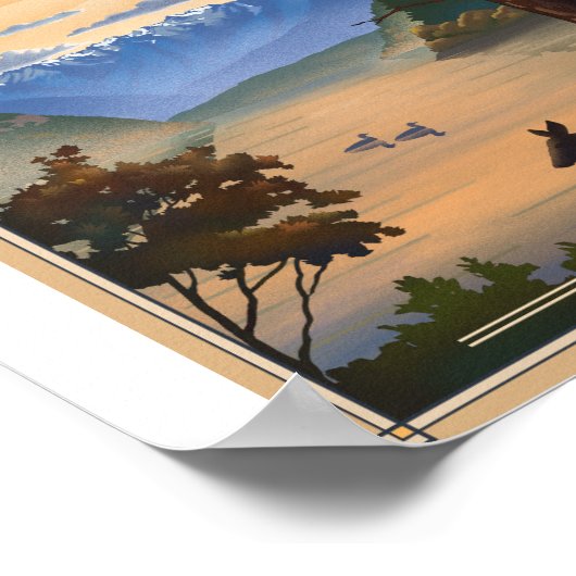 オリンピック国立公園石造アートポスター ポスター (角)