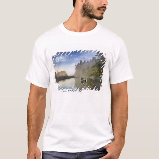 オリンピック国立公園 ルビービーチの夕日 Tシャツ (正面)