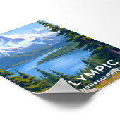 オリンピック国立公園 | ワシントントラベル絵を描ズ ポスター (角)