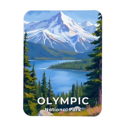 オリンピック国立公園 | ワシントン州の旅の絵 マグネット (縦)