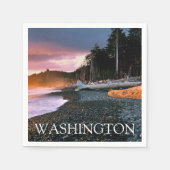 オリンピック国立公園 |ワシントン州 スタンダードカクテルナプキン (正面)