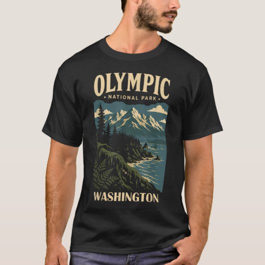 オリンピック国立公園 ワシントン州 Tシャツ (正面)