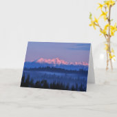 オリンピック山脈のサンライズ-枠組み芸術 カード (黄色い花)