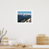 オリンピック山脈の雪景色 写真作品 ポスター (キッチン)