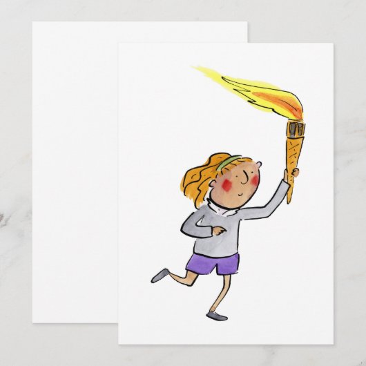 オリンピック聖火 招待状 (正面/裏面)