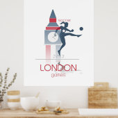 オリンピック：サッカー ポスター (キッチン)