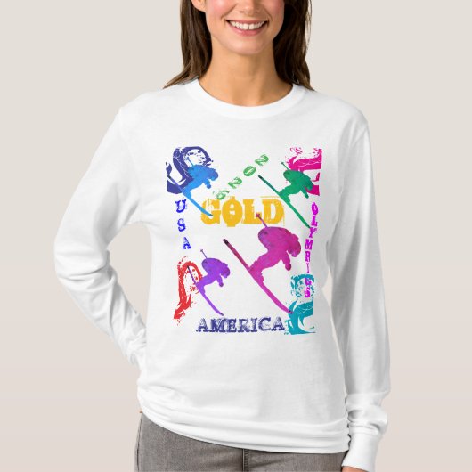 オリンピック スキー Tシャツ (正面)