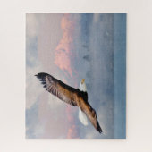 オリンピックMtnsの上にハゲのイーグルファインアート写真 ジグソーパズル (縦)