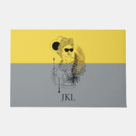 オリンモダンピック神アポロコロブロックモノグラム ドアマット