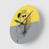 オリンモダンピック神アポロコロブロック ラウンド壁時計 (傾斜)