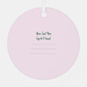 オリヴィアオルガンクリスマスストッキング メタルオーナメント (裏面)