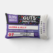 オリヴィアロドリゴチケットスタブピロー ランバークッション (裏面)